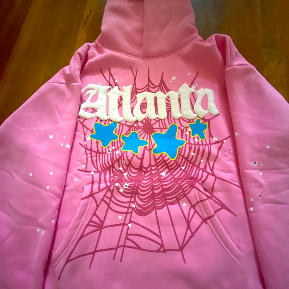 SP5DER HOODIE ATLANTA PINK ( MAKE ANY OFFER N ILL BE NEGOTIATE GOOD WITH UU)